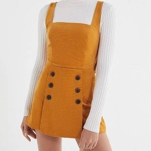 Urban Outfitters corduroy mustard romper
